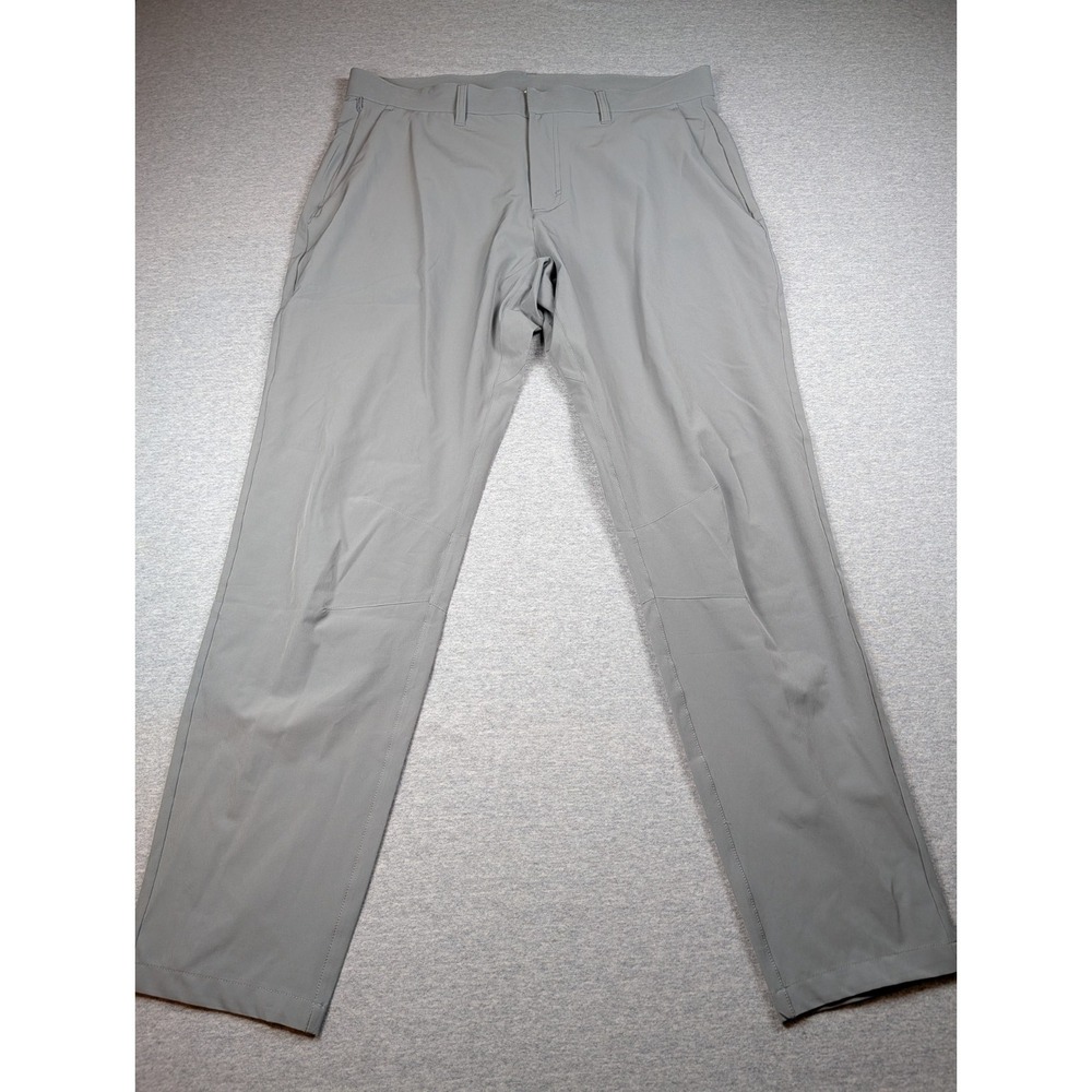 Fabletics Men's The 5 Pocket Pant Gray 36x34 Stretch Athletic Travel Tech Light